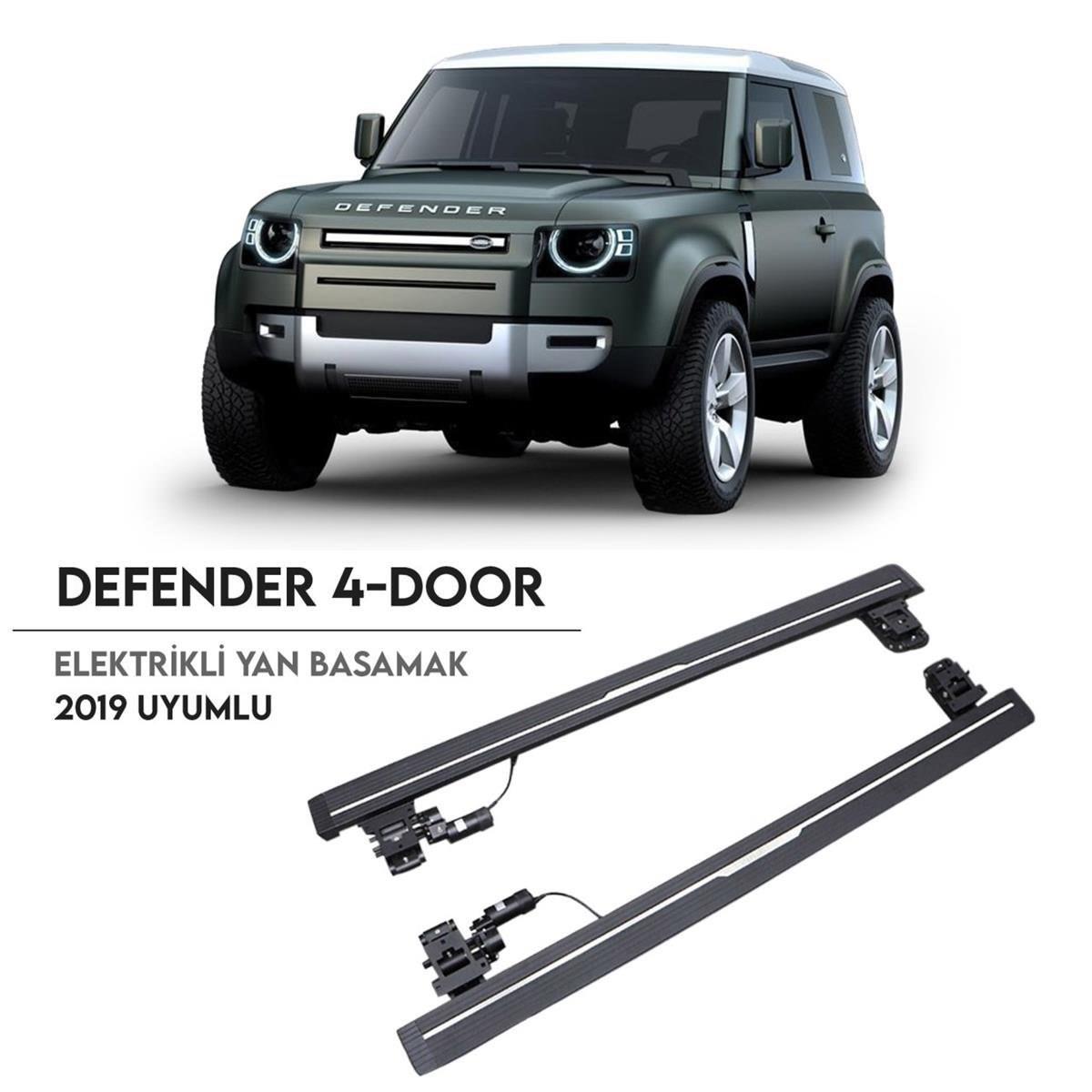 Land Rover Defender 4 Kapı Elektrikli Yan Basamak 2019 Sonrası Uyumlu