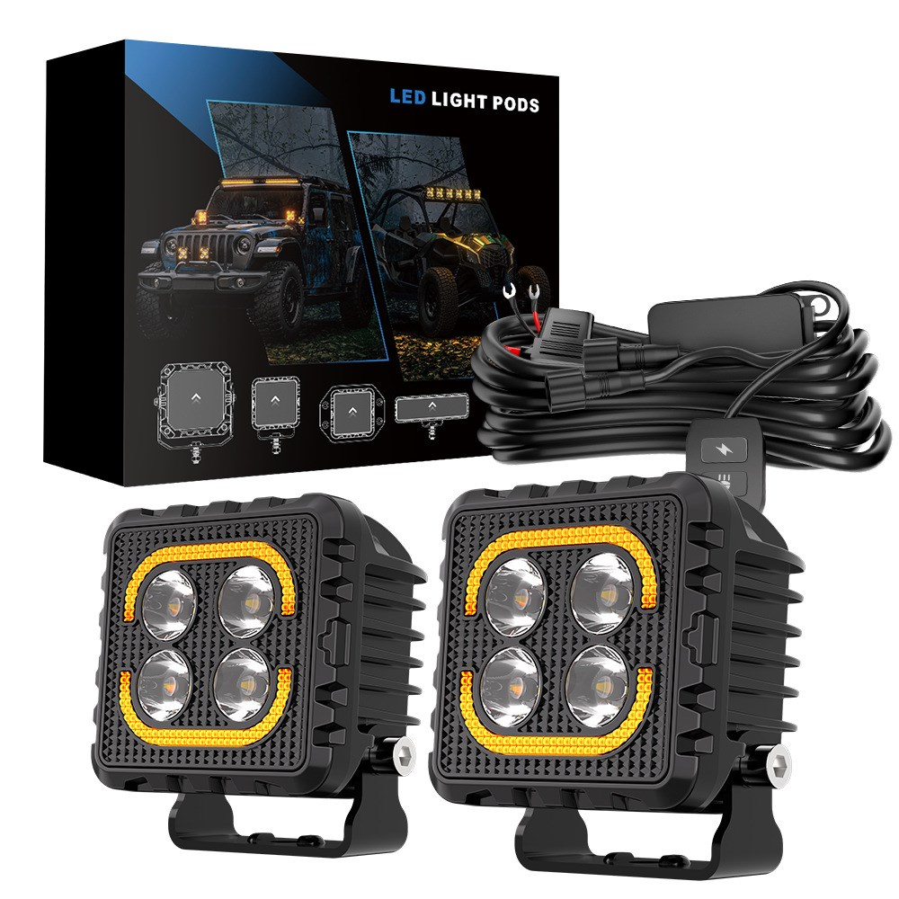 Off Road 3 inç Led Aydınlatma Kaput Üstü Led Tampon Gündüz Led Ve Sis Farı Projektör Lambası Seti