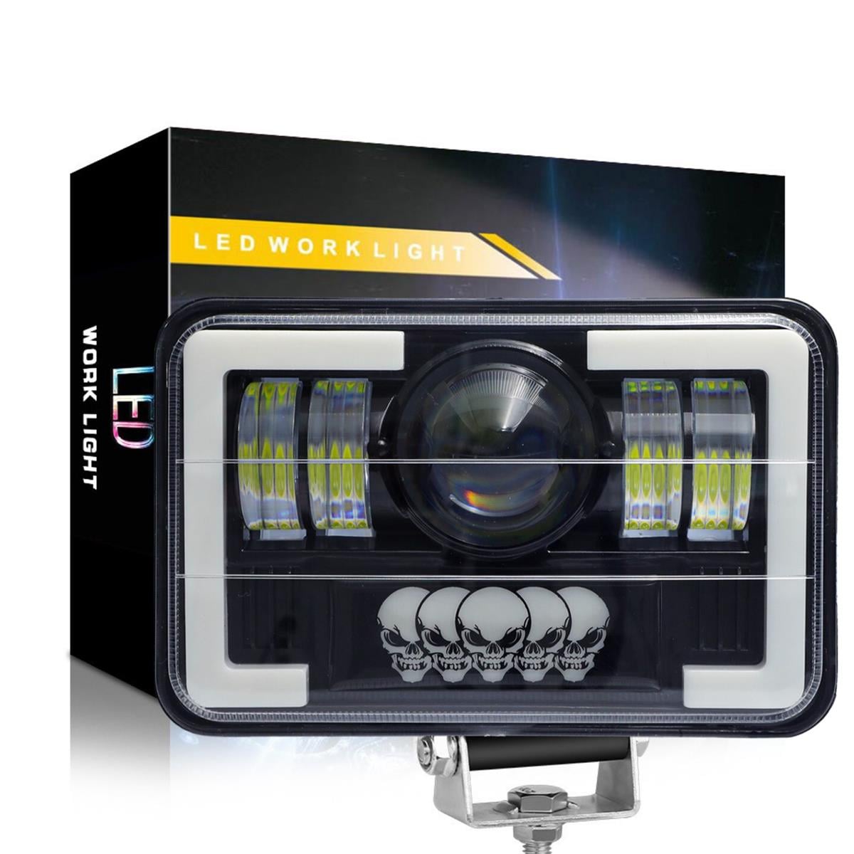 Off Road Delici Sis Farı Skull Angel Animasyon Led 55W Çalışma Lambası Ve Sis Farı