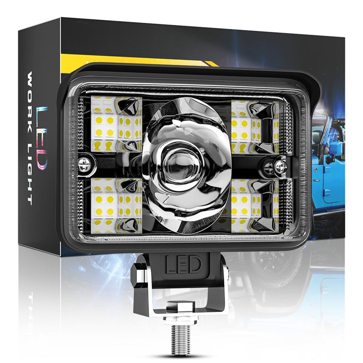 Off Road Delici Spotled 3 İnç 78 Watt Çift Renk Beyaz Sarı Çalışma Lambası Ve Sis Farı
