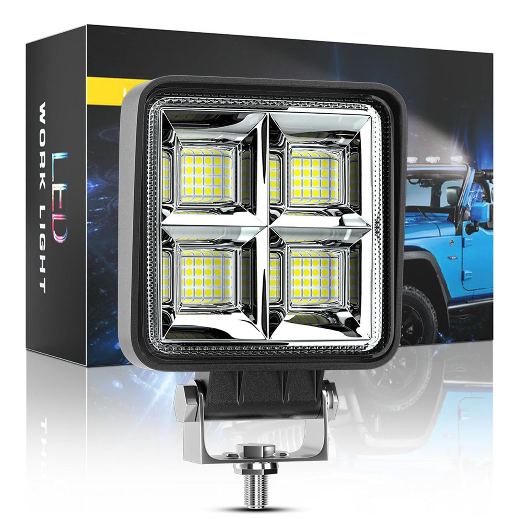 Off Road Geniş Açı 4 inç 64 Led İş Makinesi Kamyon Traktör Projektör Çalışma Sis Lambası 3 Adet