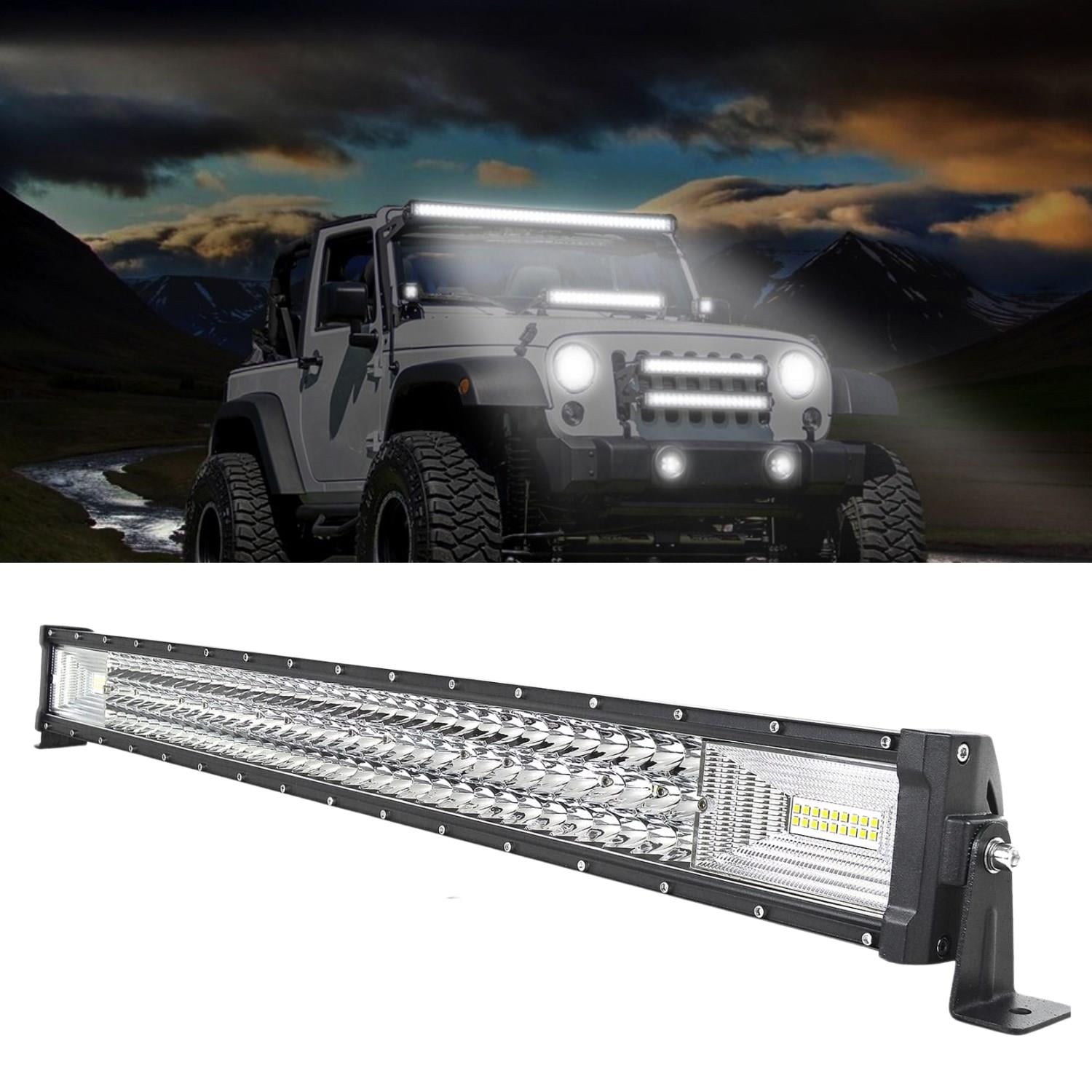 Off Road Kamyon Traktör 105 cm 3 Sıra Led Bar Tek Renk Beyaz 12-24 Tepe Çalışma Lambası