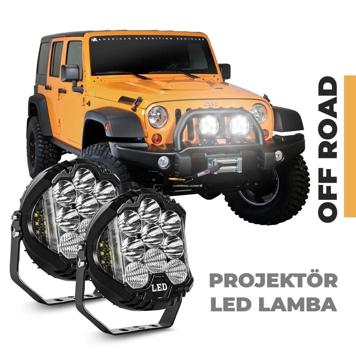 Offroad Projektör Shooter Beyaz Led Lamba 7 Inç  Baja Style 2 ADET