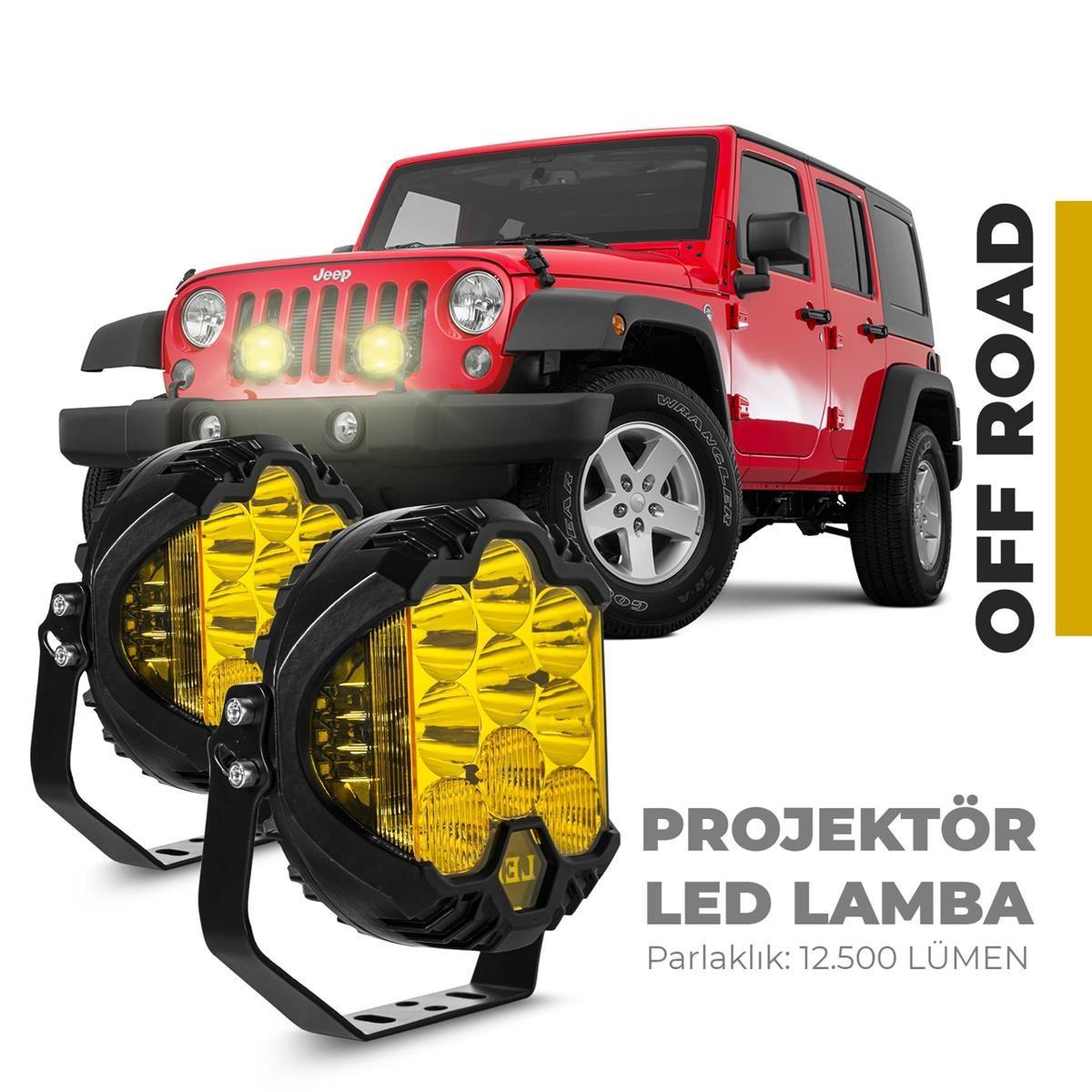 Offroad Projektör Shooter Led Lamba 7 Inç Turuncu Baja Style 2 ADET