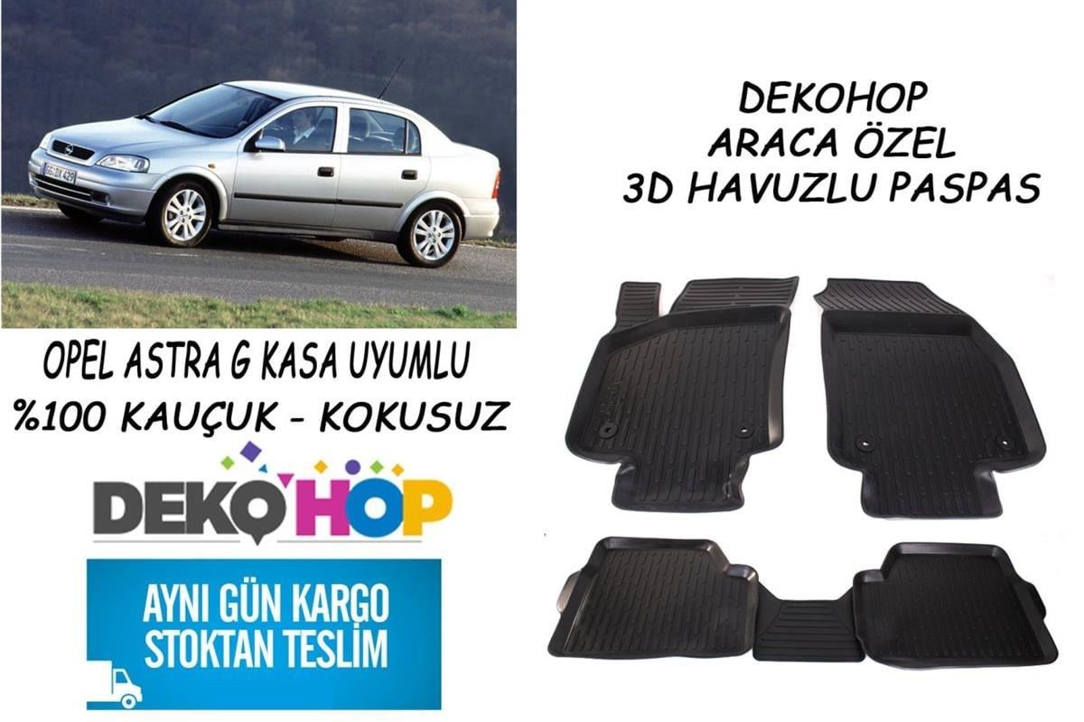 OPEL ASTRA G KASA 1998-2004 Araca Özel Oto Paspas 3D Havuzlu Kauçuk