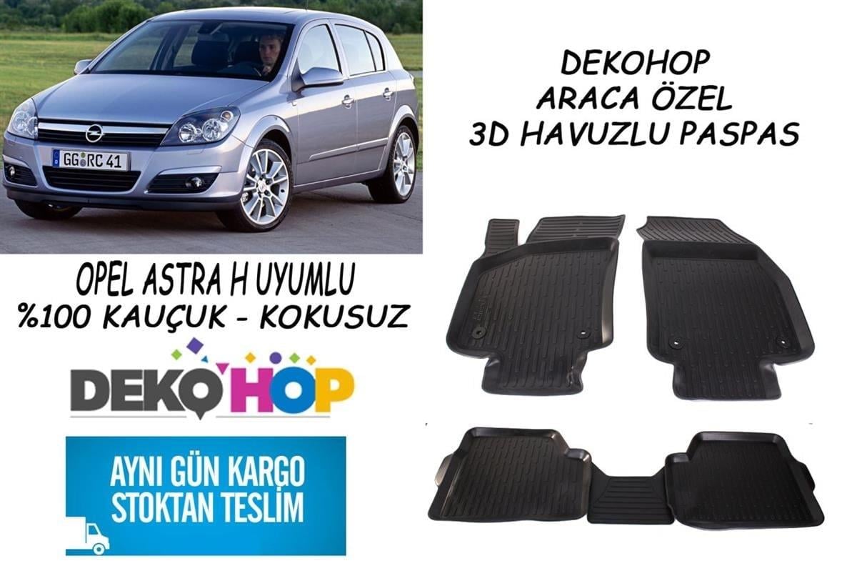 OPEL ASTRA H KASA 2004-2009 ARASI Araca Özel Oto Paspas 3D Havuzlu Kauçuk Paspas