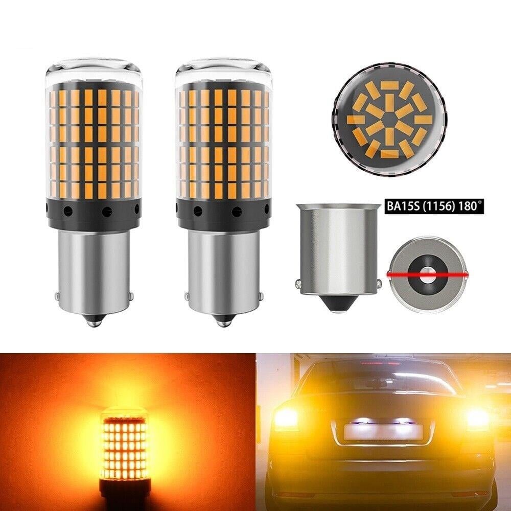 Oto Led Sinyal ve Park Ampulü TURUNCU Ultra Parlak 1156 TEK TIRNAK  9w 144 Led  BA15S 