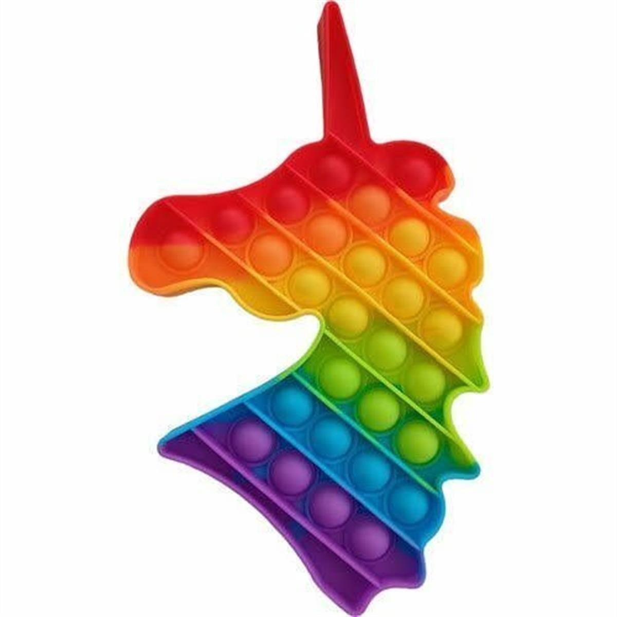 Pop İt Push Bubble Gökkuşağı Tasarımlı Unicorn