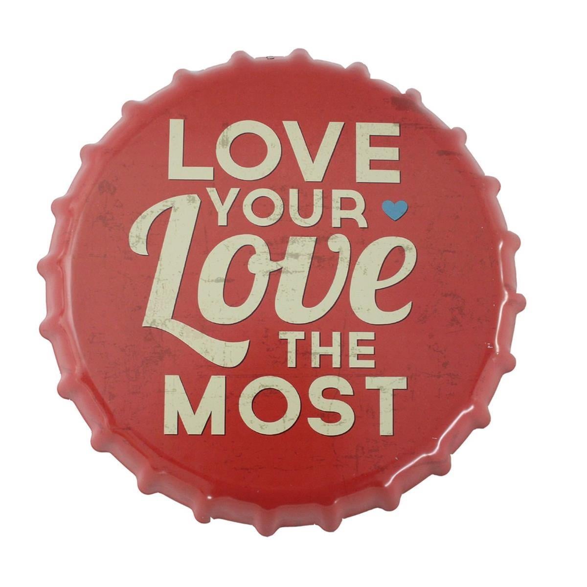 Retro Metal Tabela Duvar Dekorasyon Süsü Love Your The Most