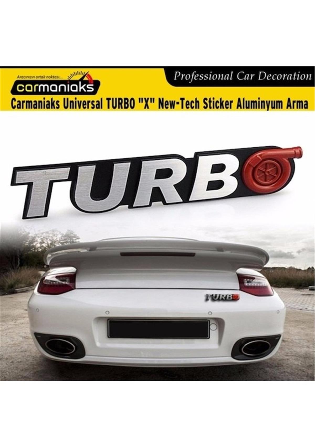 Sticker Aluminyum Arma Turbo ''X'' New-Tech 16X3 Cm