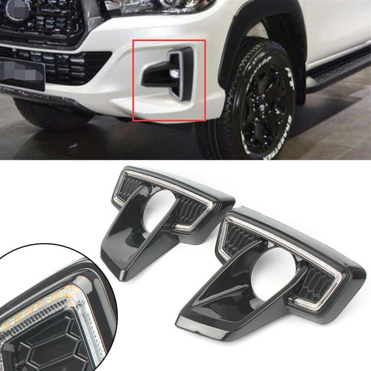 Toyota Hilux ( Rocco) 2018 + Uyumlu Ledli Sis Farı Çerçevesi