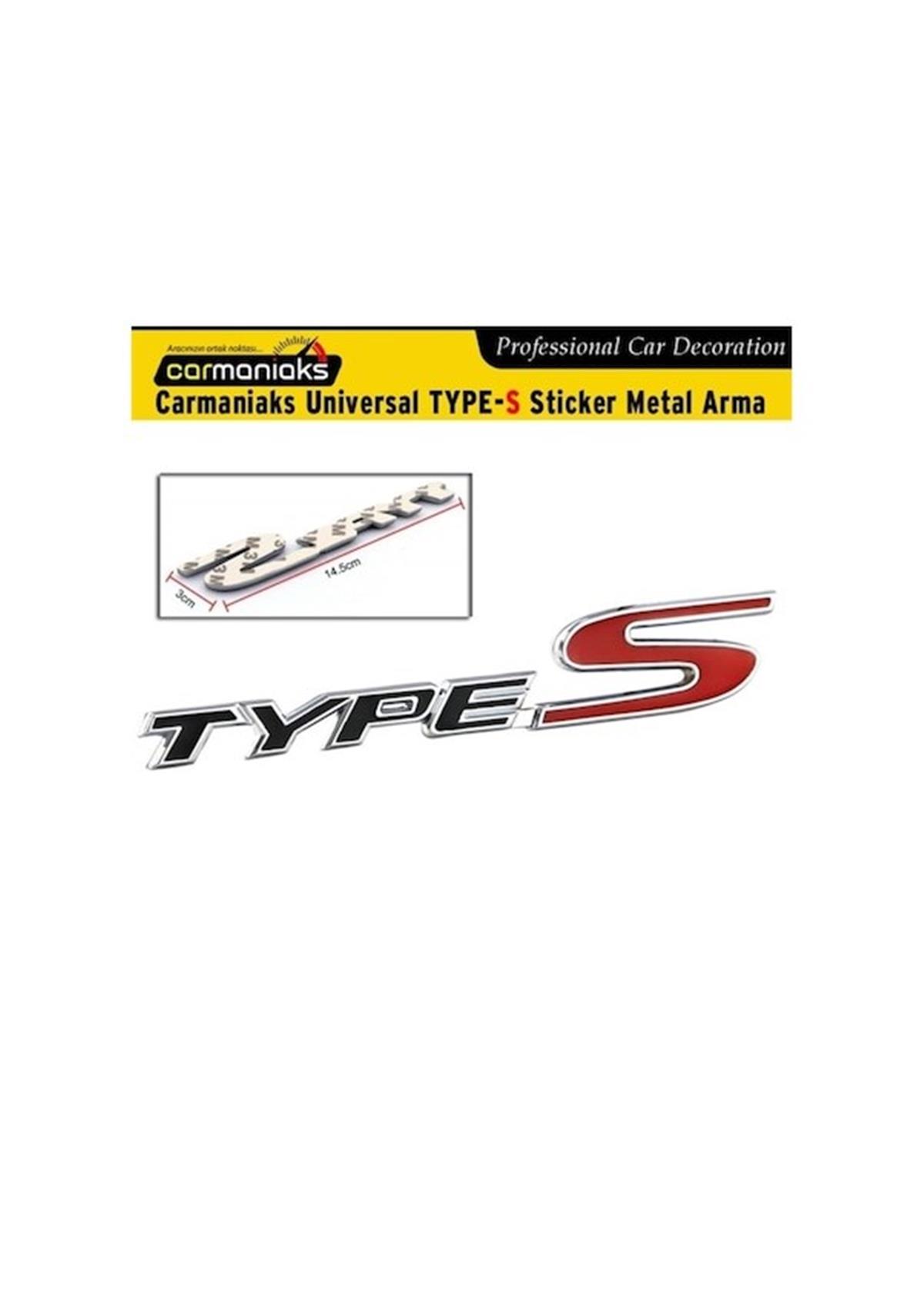 Type-S Sticker Metal Arma Universal 14,5X3 Cm