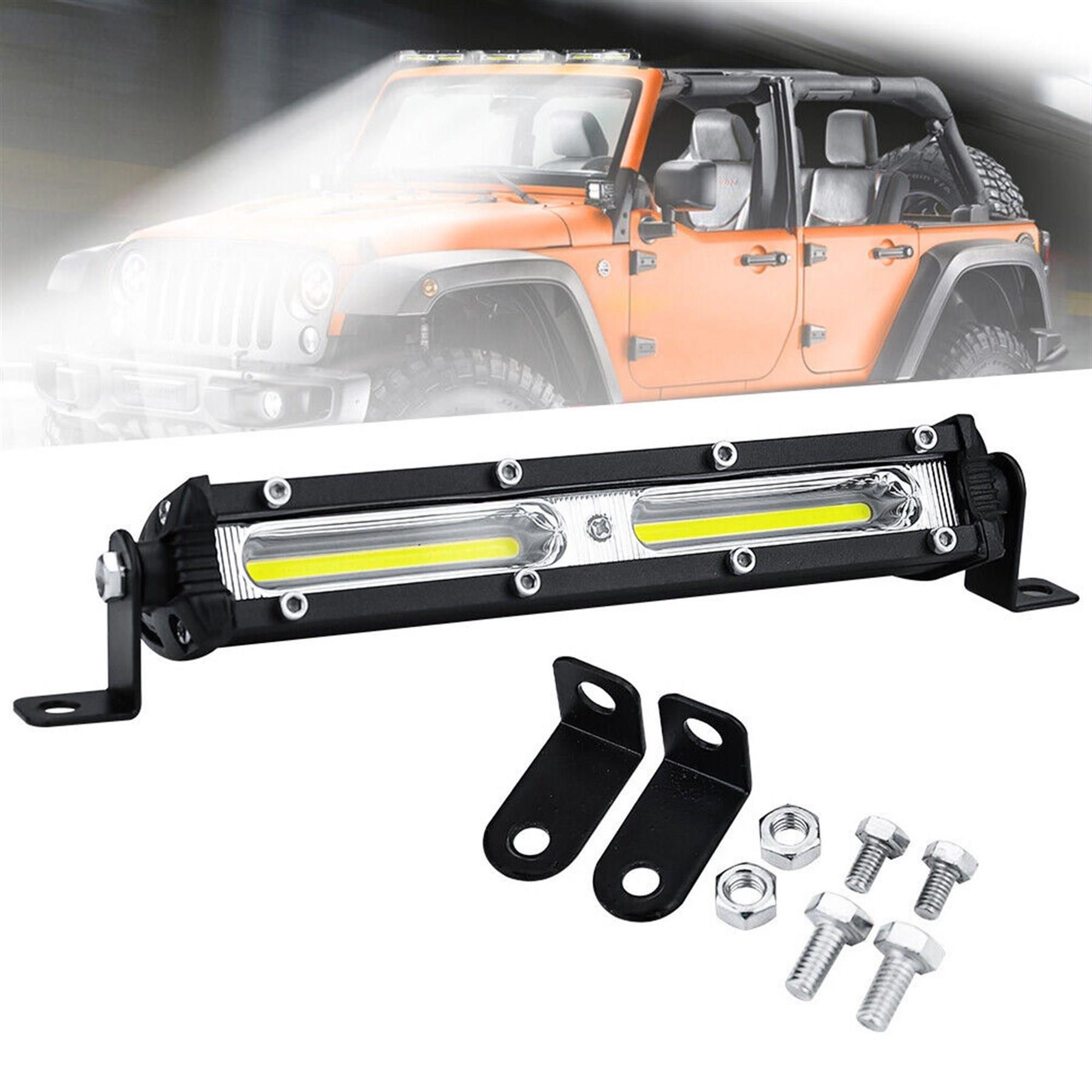 Ultra İnce Off Road Led Mini 182 mm COB 18W Led Bar Kamyon İş Makinesi Arazi Aracı Çalışma Lambası10