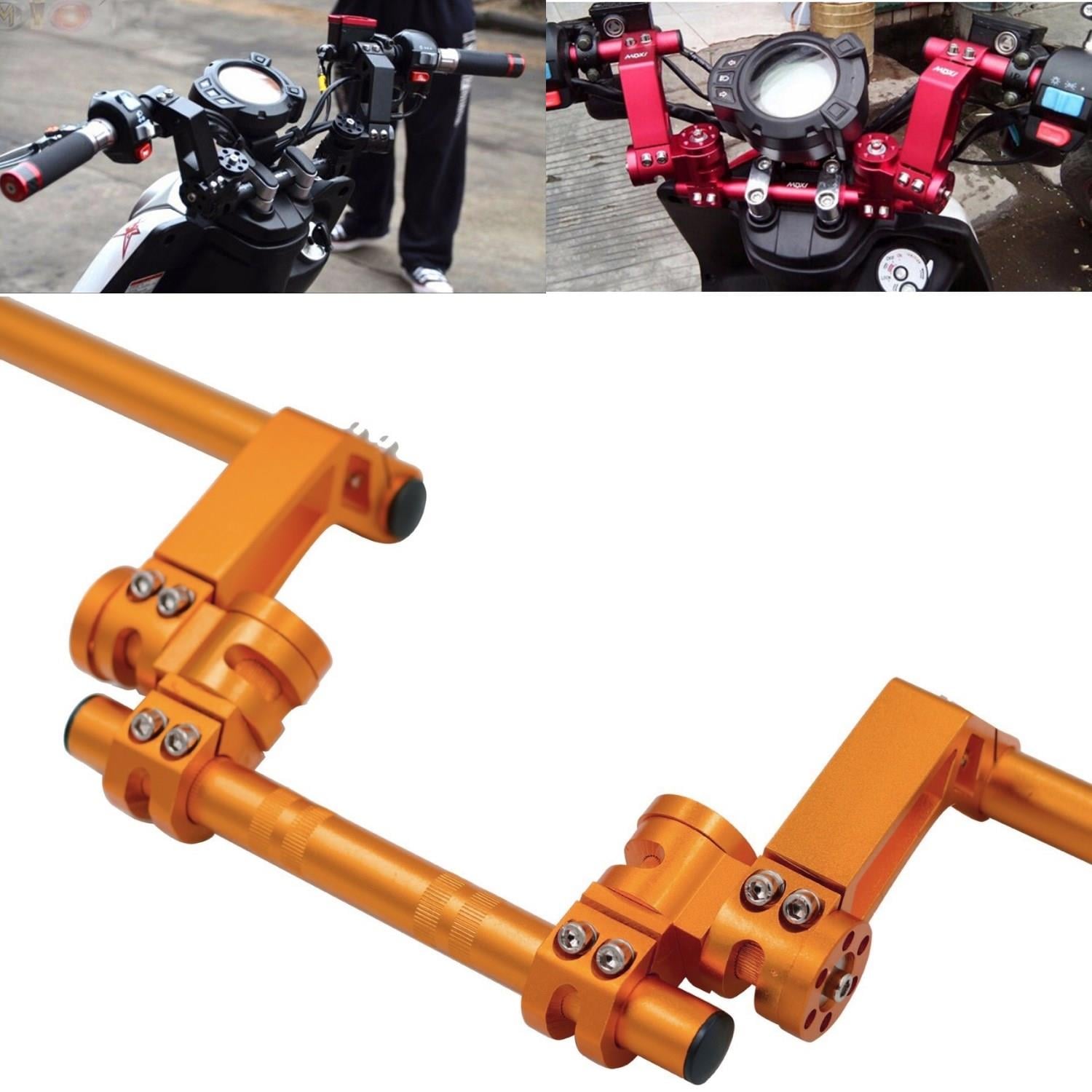 Üniversal Gidon Alüminyum Cnc Gövde 360° Ayarlanabilir Scooter Motosiklet Uyumlu Dayanıklı Ve  Hafif