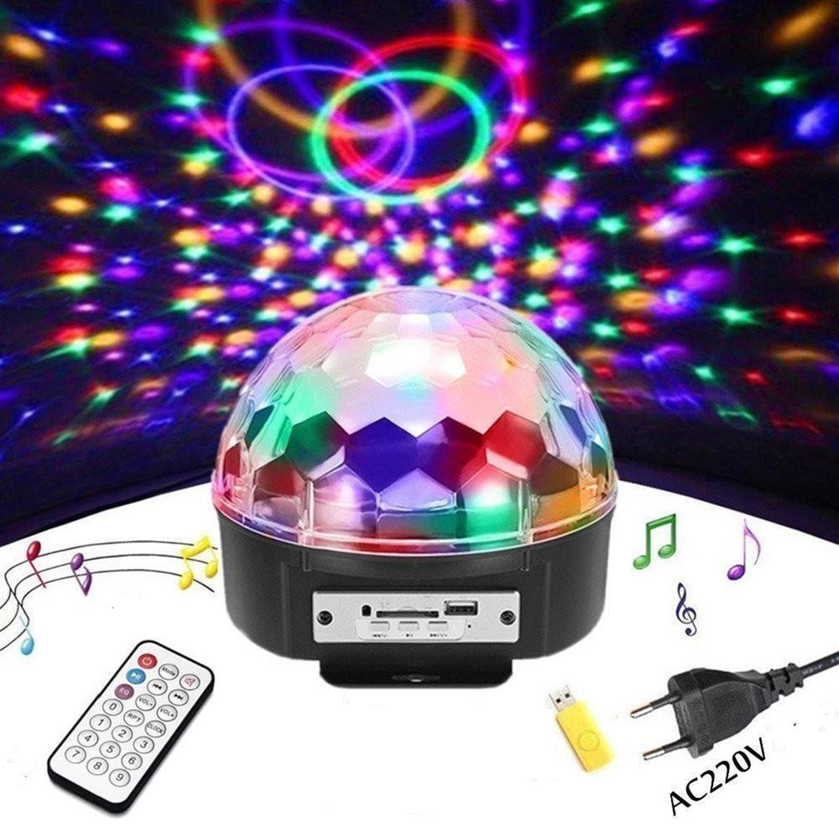 Usb Müzik Çalar Bluetooth Hoparlör Işıklı Kumandalı Disko Topu Dekohop 'da