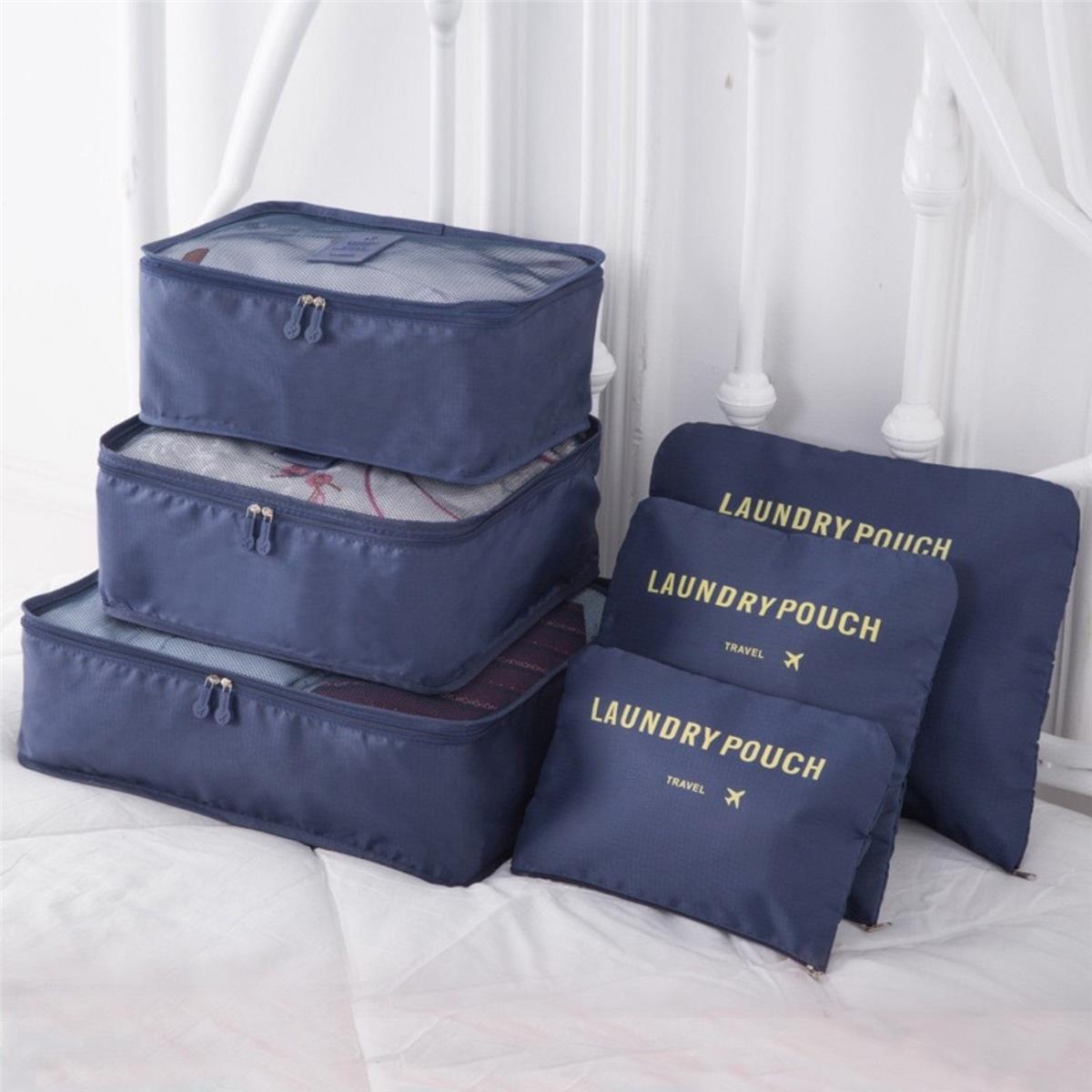 Valiz Seyahat Çanta Düzenleyici 6 Parça Seyahat Bavul Düzenleyici Organizer Set
