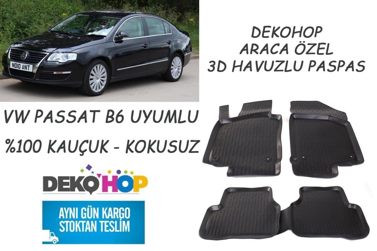 VW PASSAT B6 KASA Araca Özel Oto Paspas 3D Havuzlu Kauçuk Paspas