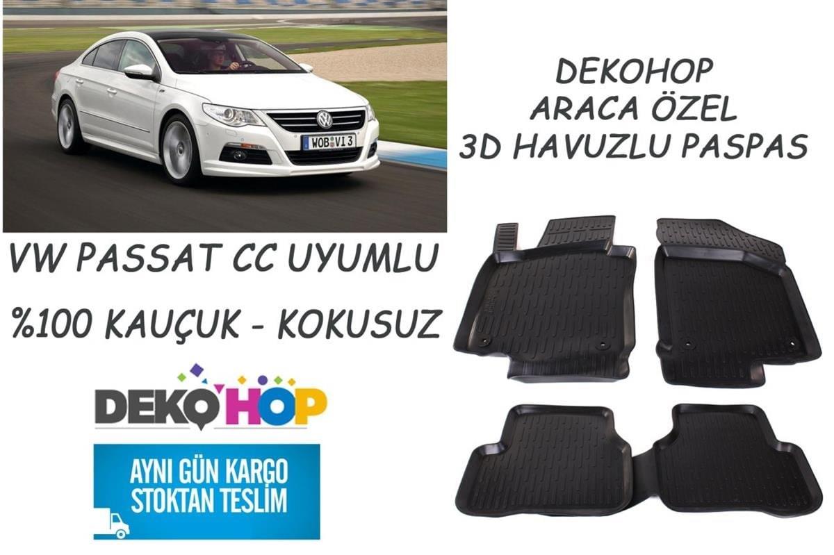 VW PASSAT CC Araca Özel Oto Paspas 3D Havuzlu Kauçuk