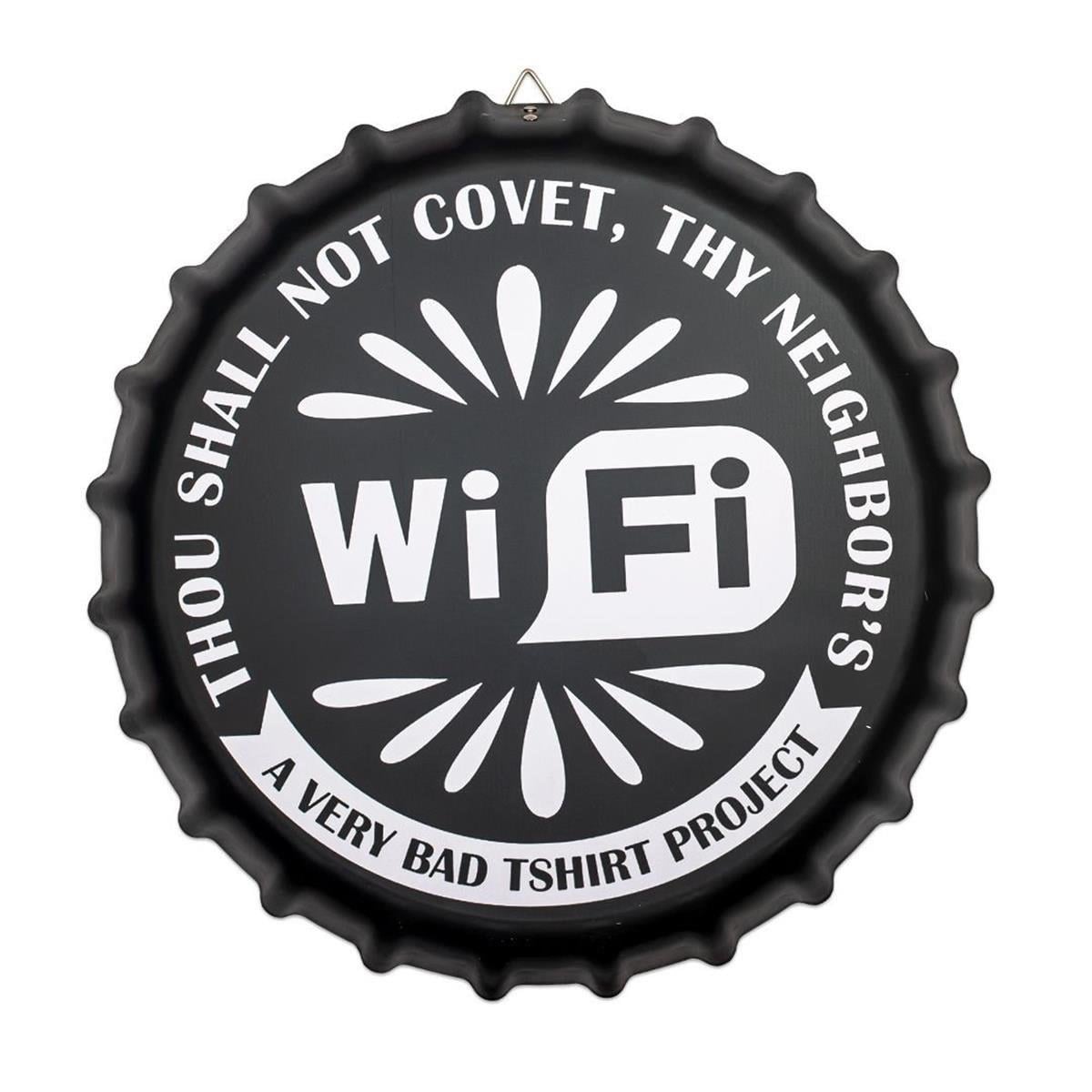 Wi-Fi Retro Metal Tabela Duvar Dekorasyon Süsü