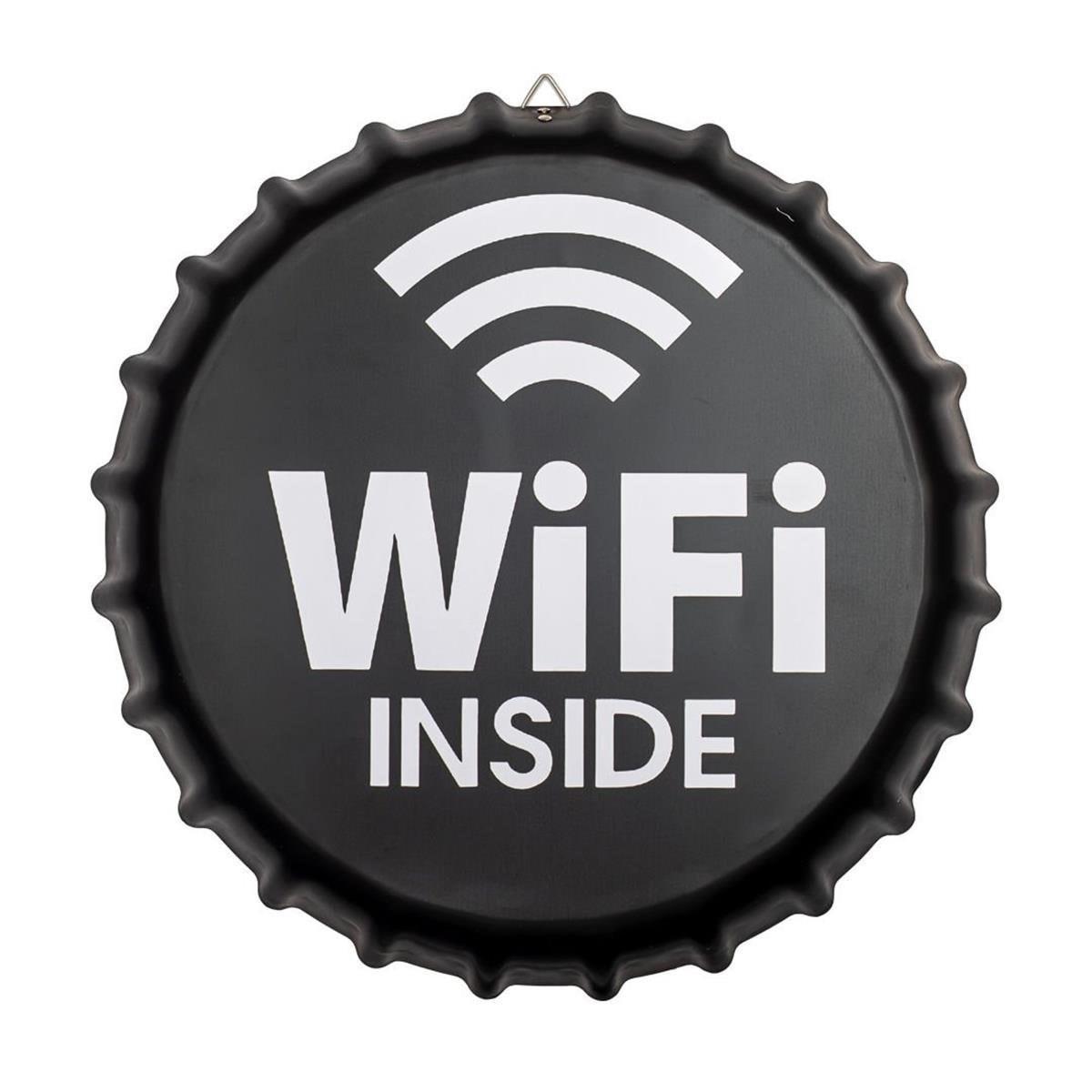 Wifi Duvar Süsü Metal Tabela Dekoratif Duvar Süsü