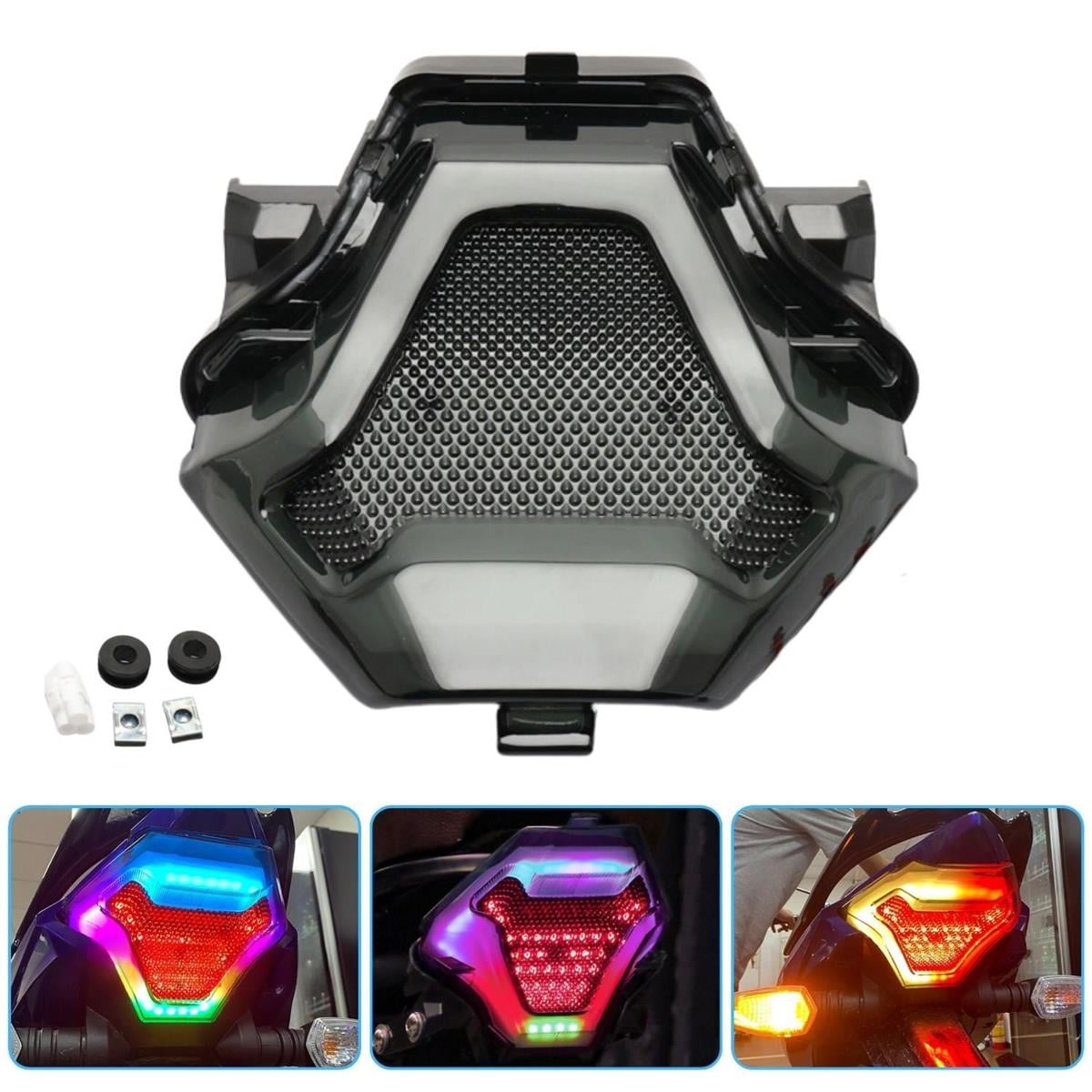 Yamaha MT-07, YZF-R3, Y15ZR V3 Universal Sinyalli Stop Lambası RGB Bluetooth APP Kontrol 210 Mod