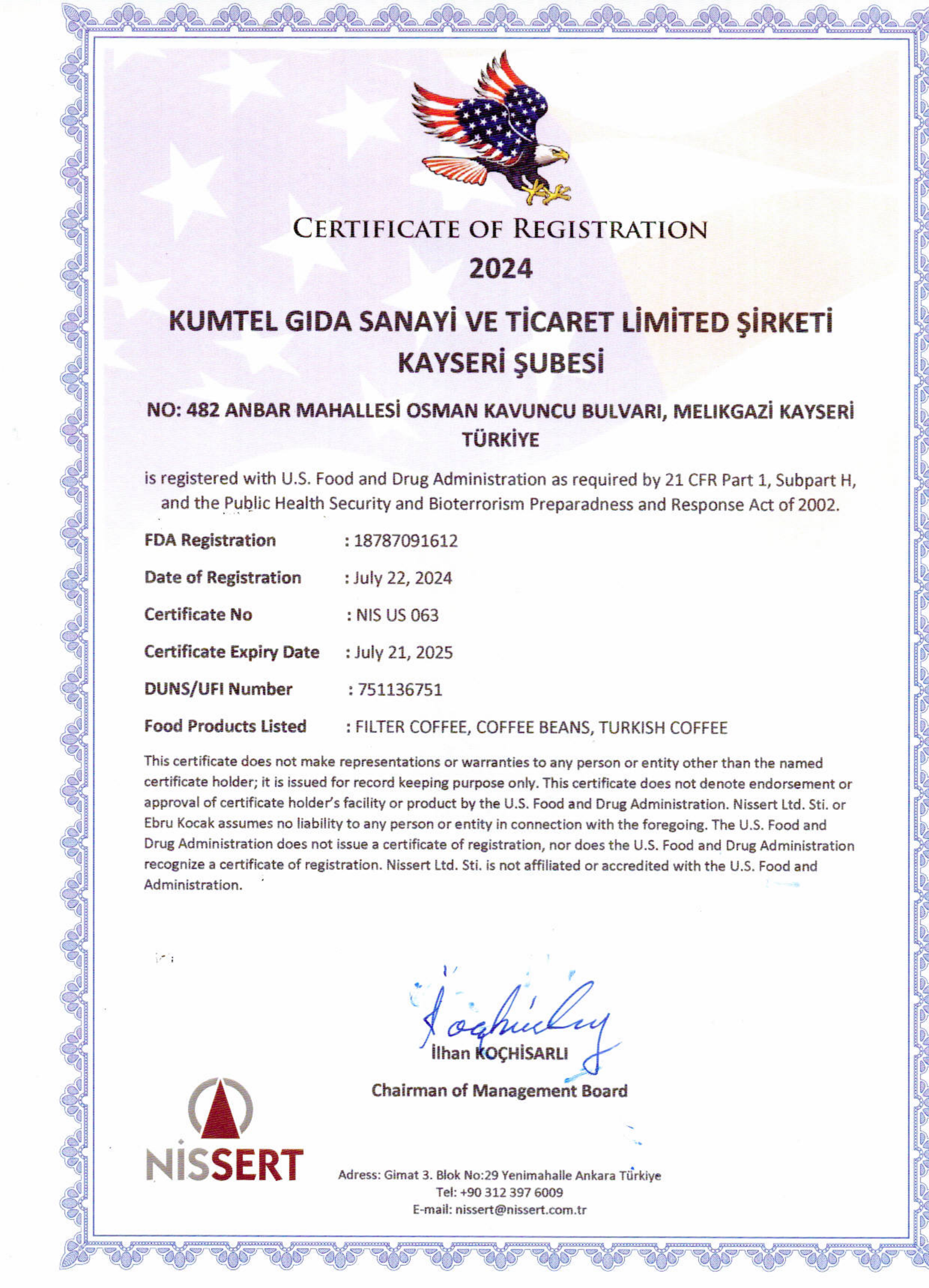 ISO 27001 Sertifikası