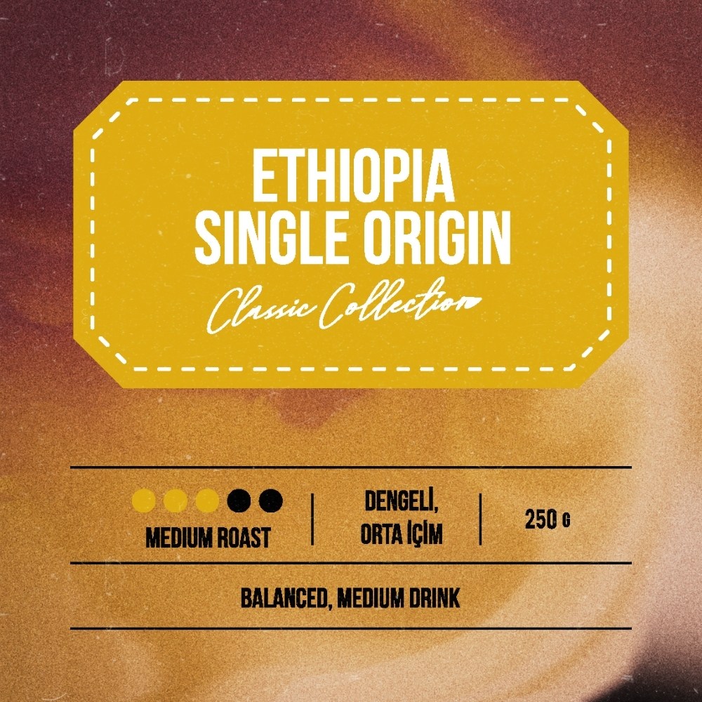 Addis Ababa Coffee - Dünya  Kahvesi - Arabica - Etiyopya - 250 Gr. X 4 adet ( 1 kg )
