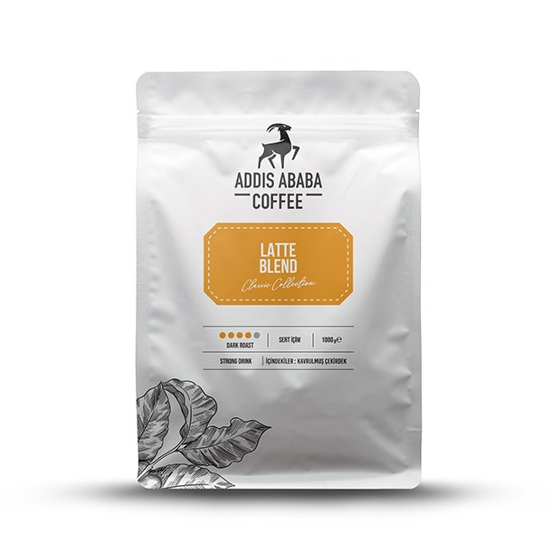 Addis Ababa Coffee - Özel Blend - Latte Blend - Koyu Kavrum - Sütlü Ürünler İçin 1000 Gr.
