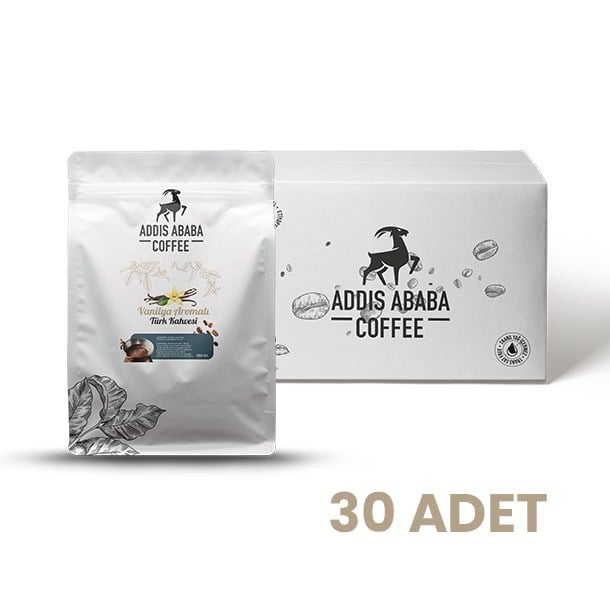 Addis Ababa Coffee - Vanilya Aromalı Türk Kahvesi - 250 Gr. - x 30 adet