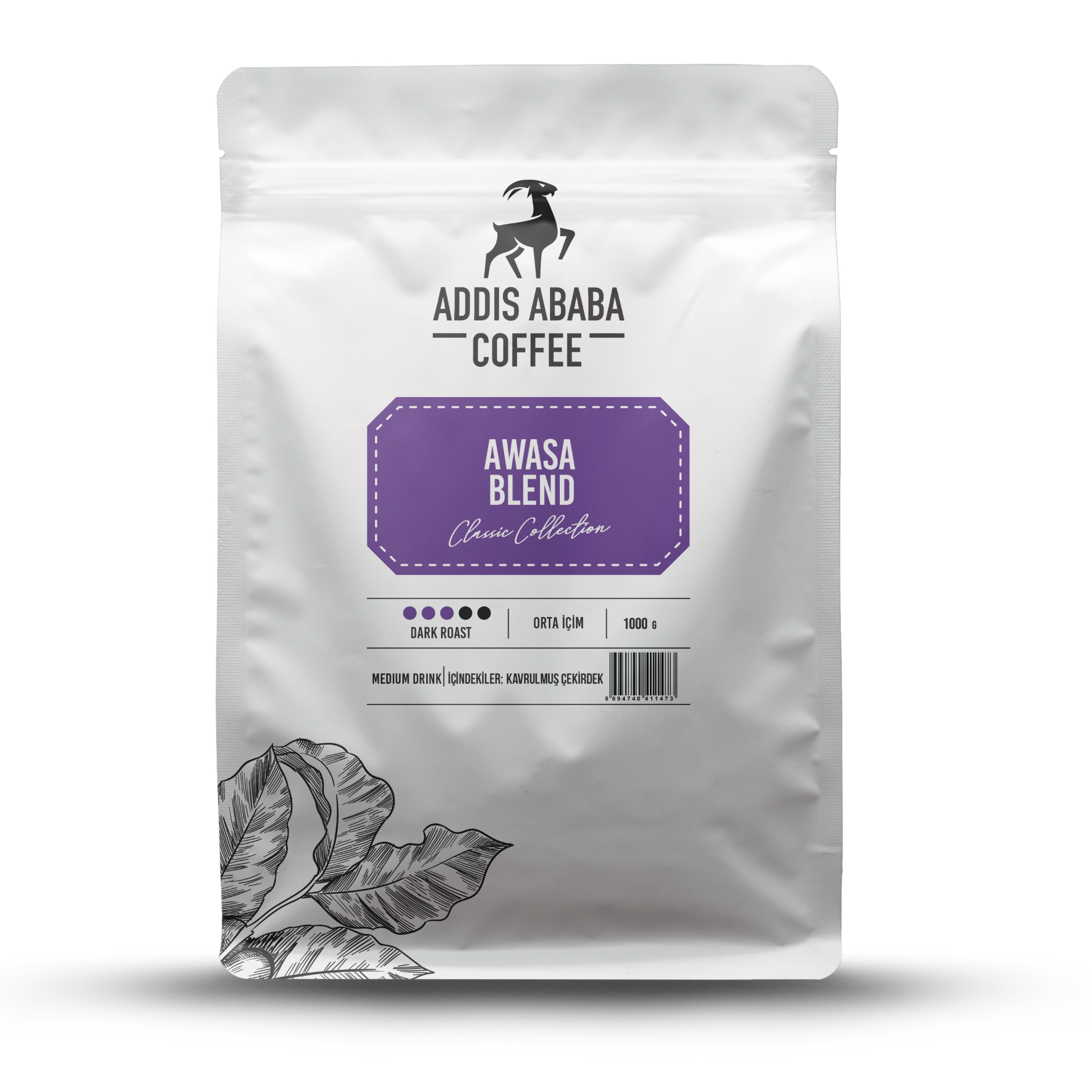 Awasa Blend Roasted Coffee Beans 1000 Gr