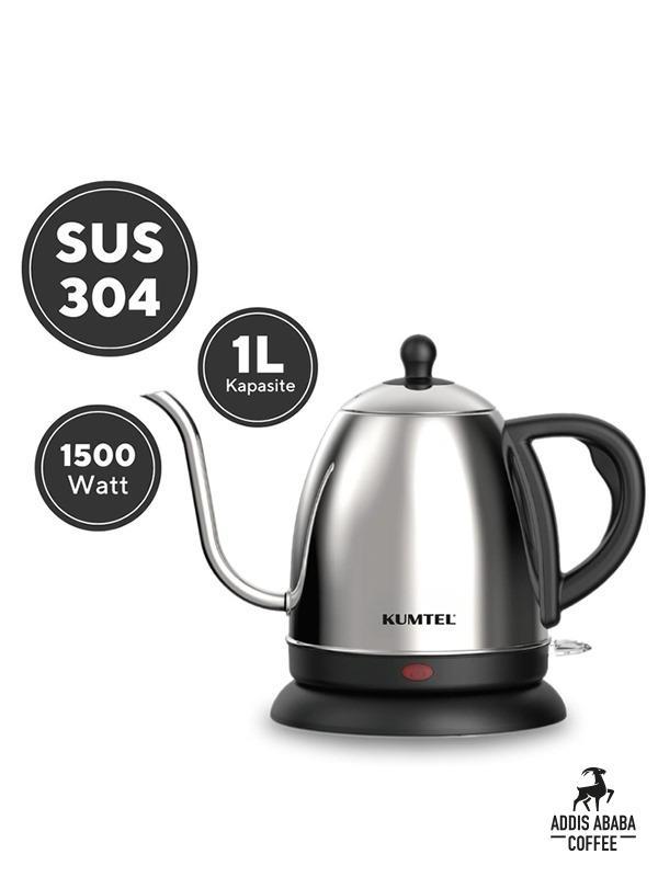 Elektrikli Kahve Demleme Su Isıtıcı Gooseneck Drip Kettle (1L)