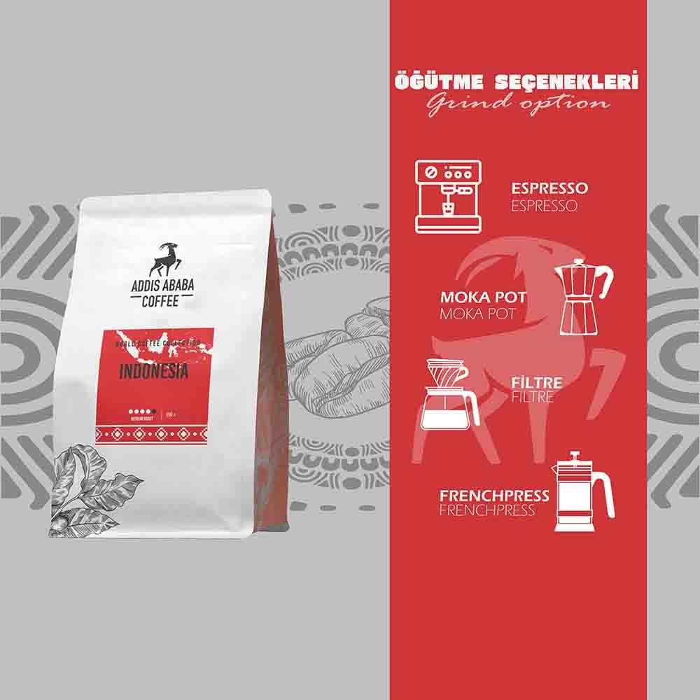 Endonezya Çekirdek Kahve 250 Gr