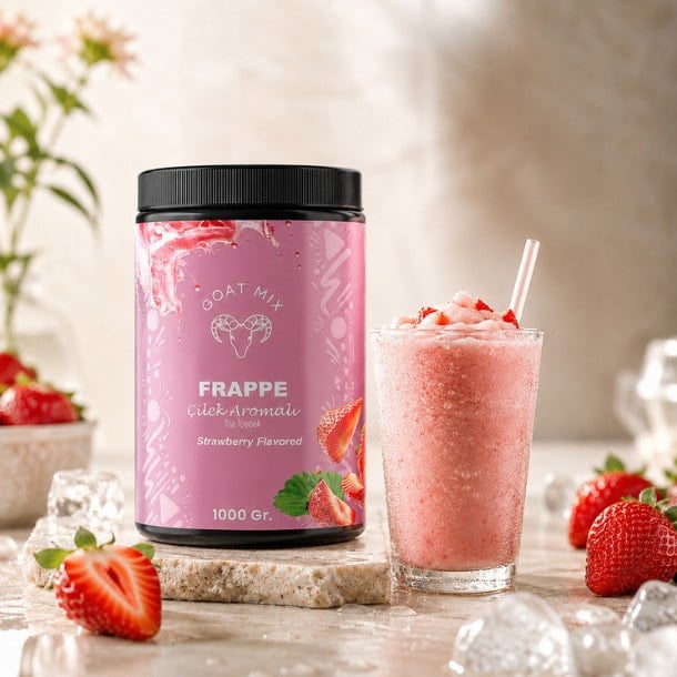 Goat Mix - İçecek - Frappe - Çilek Aromalı -1000 Gr.