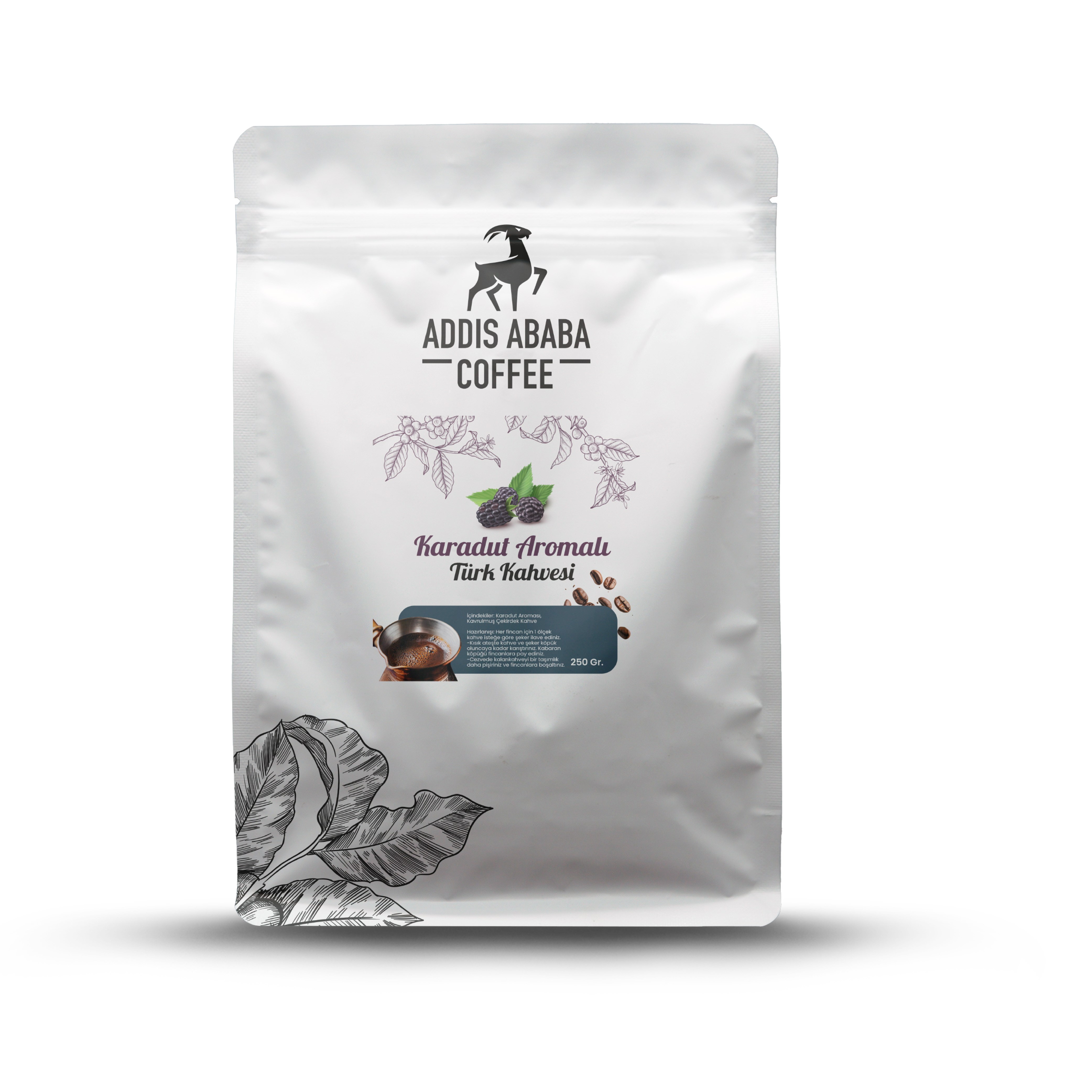 Turkish Coffee with Black Mulberry 250 Gr.