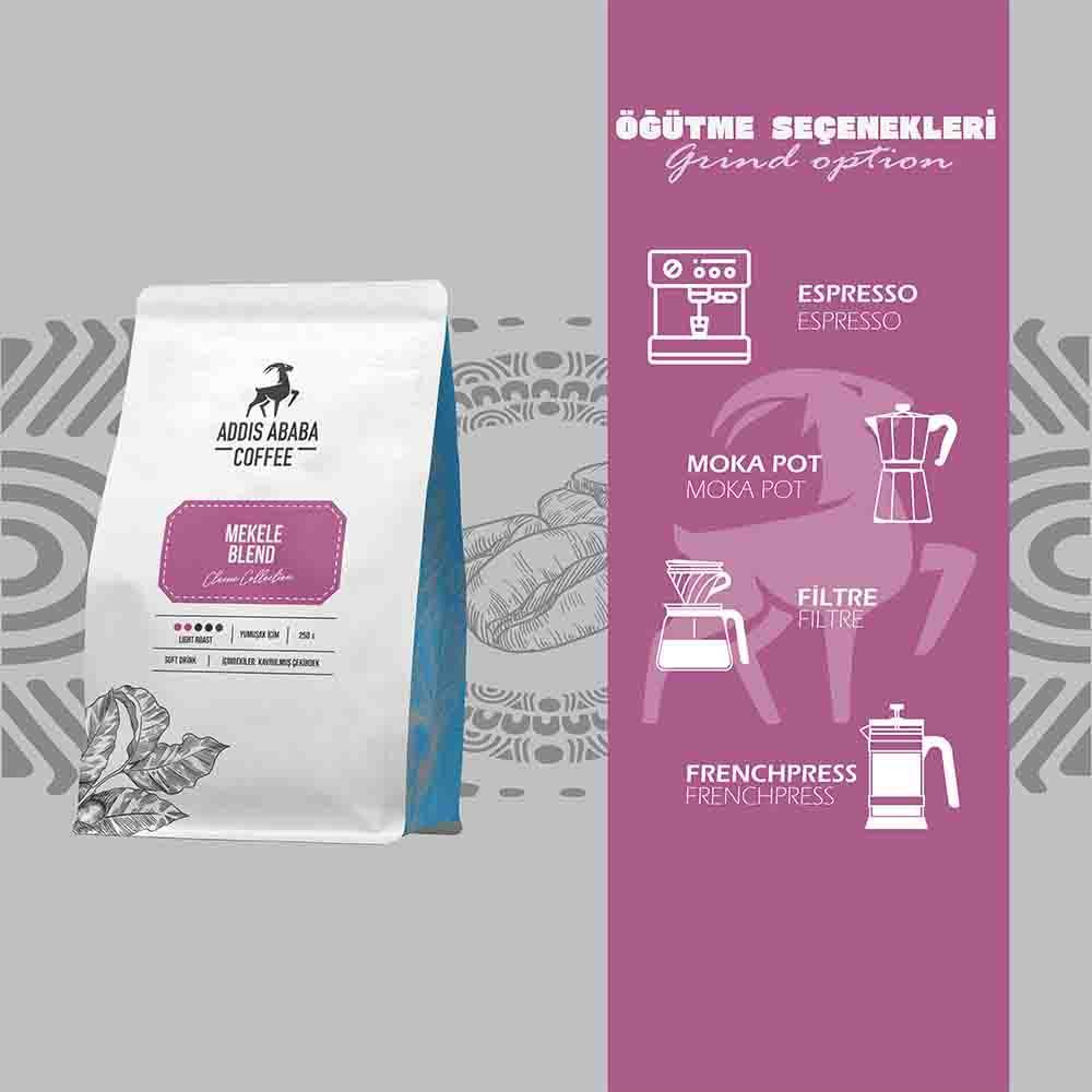 Mekele Blend Kavrulmuş Çekirdek Kahve 250 Gr