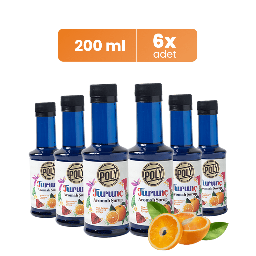 Poly 6lı Turunç Aromalı Kahve Şurubu (6X200 ML.)