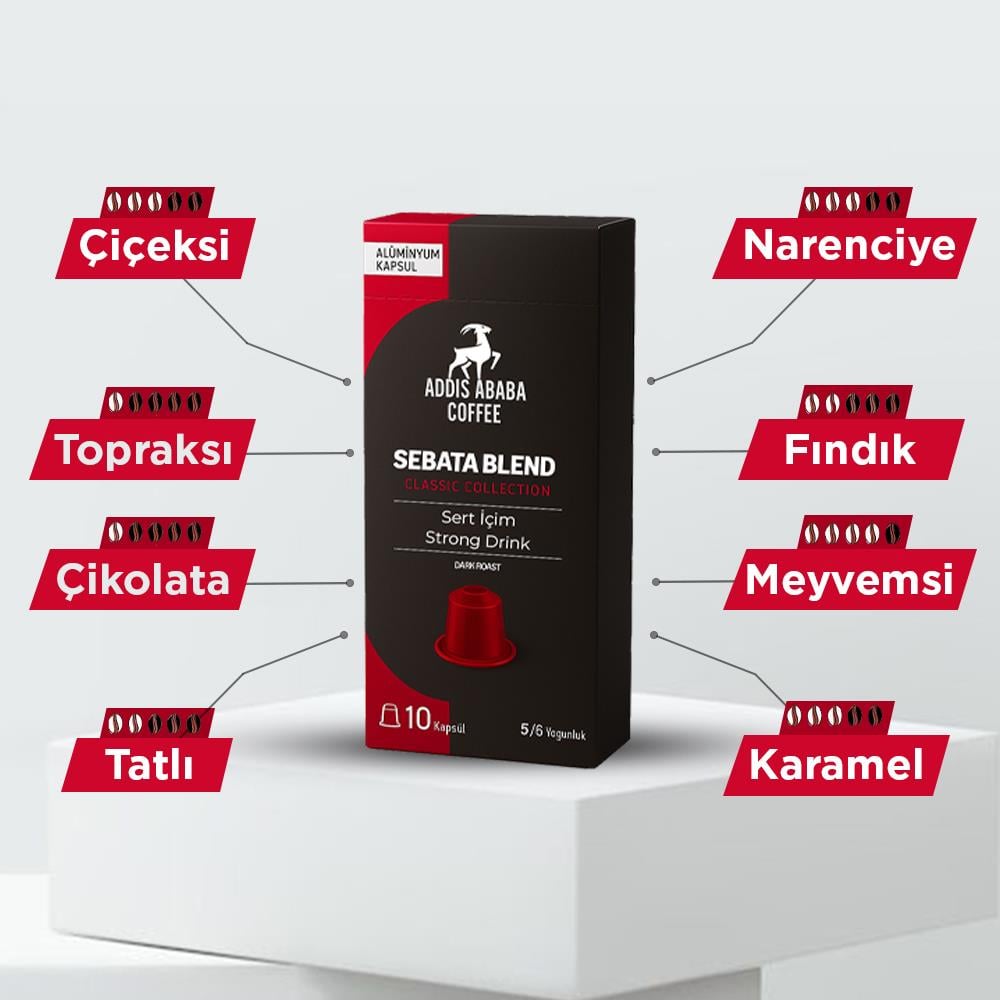 Sebata Blend Kapsül Kahve 30lu ( Nespresso Uyumlu Alüminyum Kapsül Kahve )