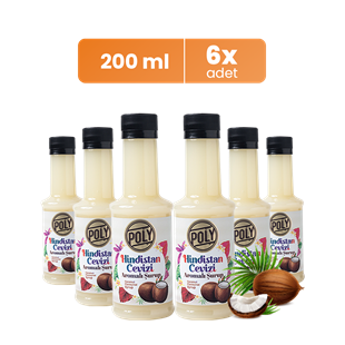 6lı Hindistan Cevizi Aromalı Kahve Şurubu (6X200 ML.)
