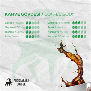 Addis Ababa Coffee - Dünya  Kahvesi - Arabica - Brezilya Santos - 1000 Gr. 