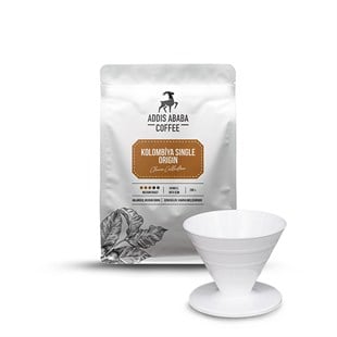 Addis Ababa Coffee - Dünya  Kahvesi - Arabica - Kolombiya Supremo - 250 Gr. ( V60 Hediyeli)