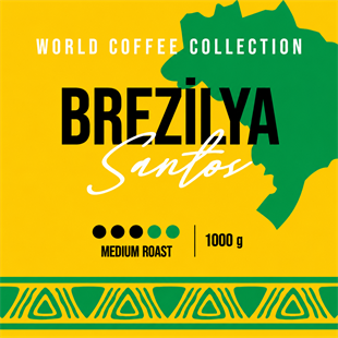 Addis Ababa Coffee - Dünya  Kahvesi - Arabica - Brezilya Santos - 1000 Gr. 