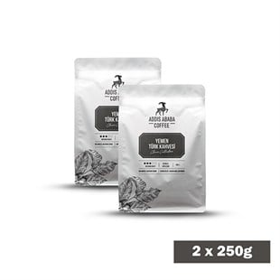 Addis Ababa Coffee - Geleneksel - Yemen Türk Kahvesi -Yumuşak İçim - 250 Gr. X 2 adet (500 Gr. )