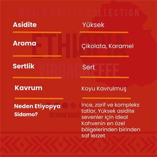 Ethiopia Sidamo Bean Coffee 250 Gr
