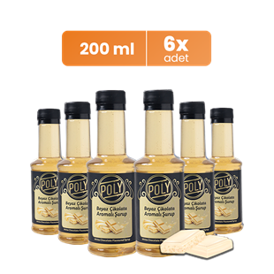 6 Pack White Chocolate Flavored Coffee Syrup (6X200 ML.)