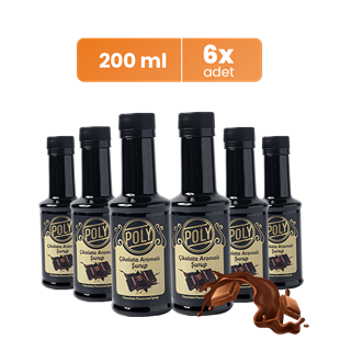 6 Pack Chocolate Flavored Coffee Syrup (6X200 ML.)