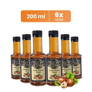 6 Pack Hazelnut Flavored Coffee Syrup (6X200 ML.)