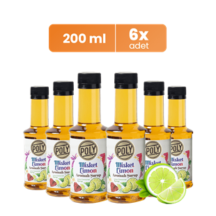 6 Pack Lime Flavored Coffee Syrup (6X200 ML.)