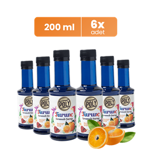 6 Pack Citrus Flavored Coffee Syrup (6X200 ML.)