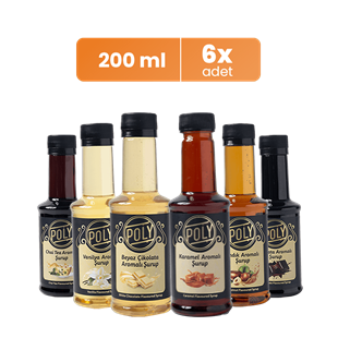 6 Pack High Flavored Coffee Syrup (6 Pieces X 200 Ml)