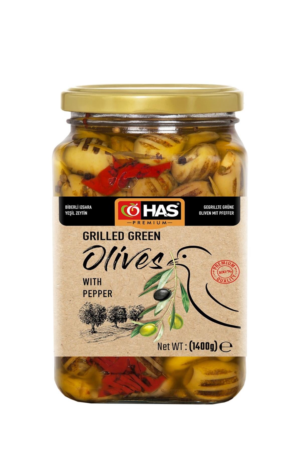 Biberli Izgara Yeşil Zeytin 1600cc
